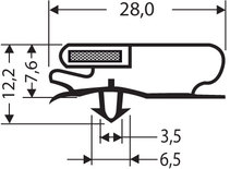 Uszczelka PCV wciskana z magnesem JPC-142